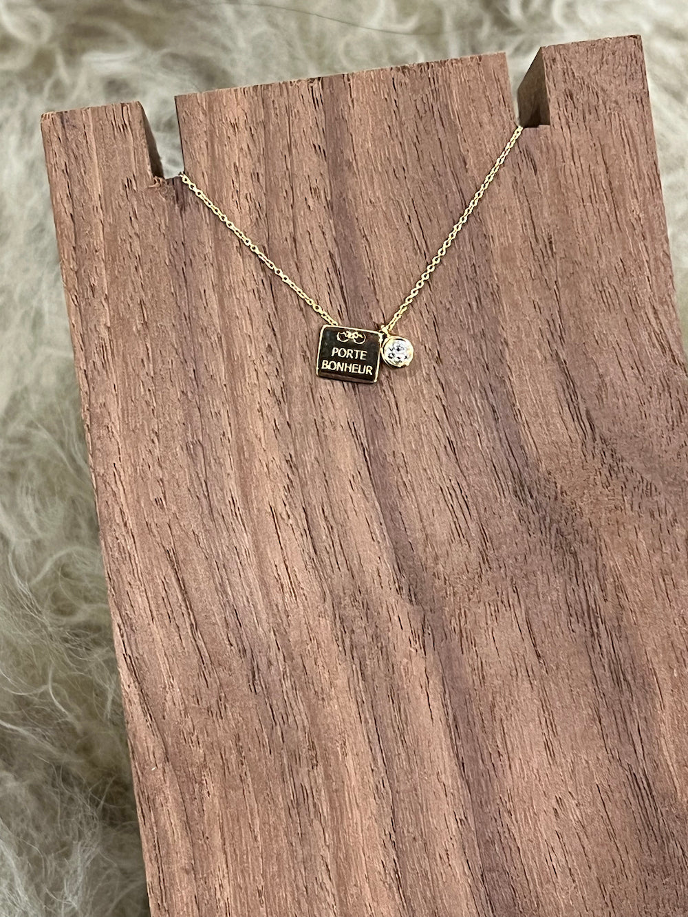Mini Porte Bonheur Charm with Diamond Halo | Over The Moon
