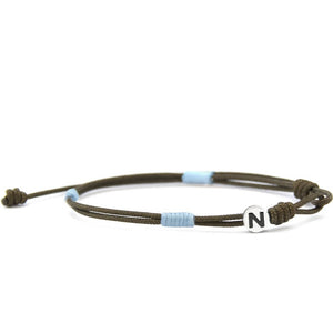 Personal initial "N" Cayenne bracelet handcrafted with our signature parachute cord.