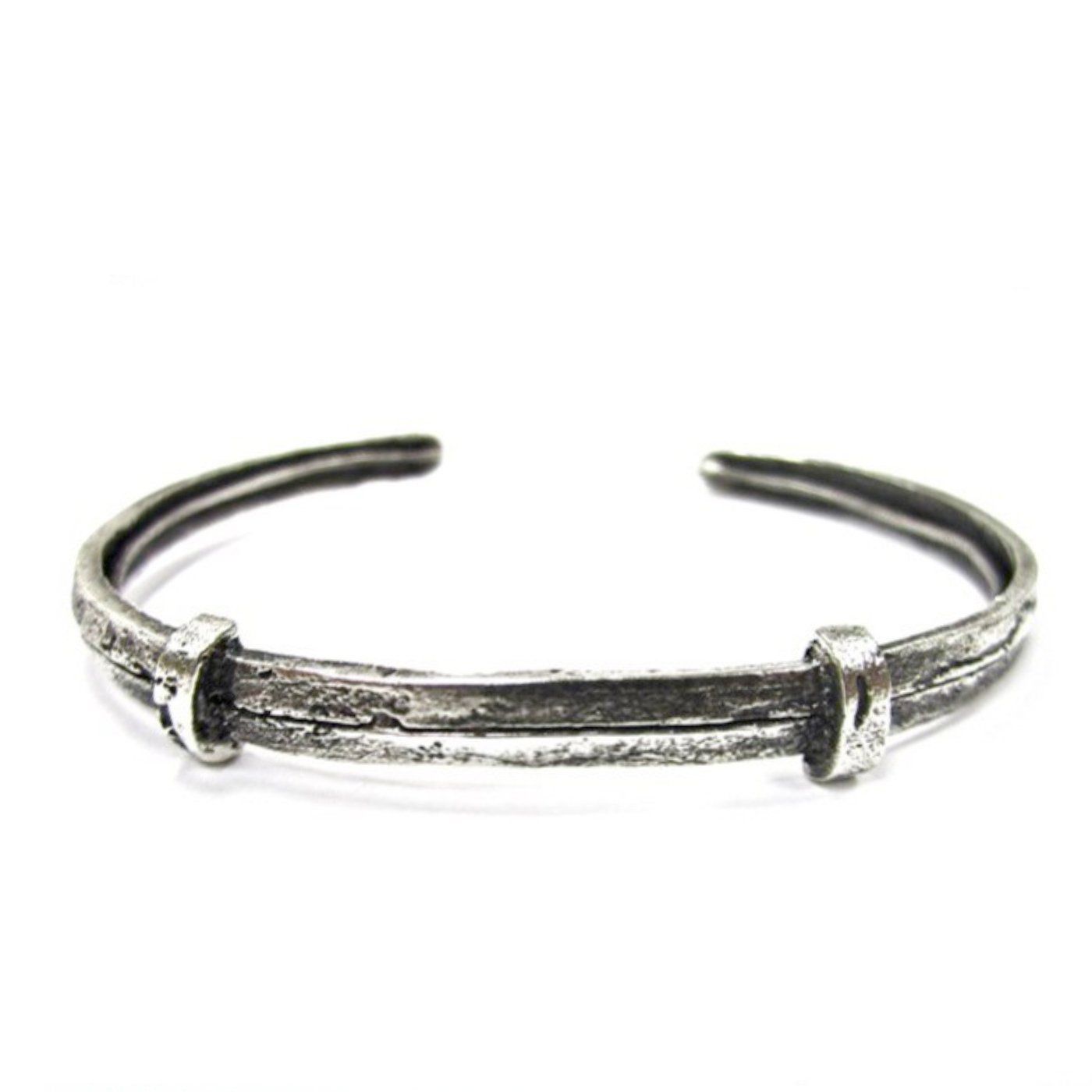 Brant mens cuff bracelet white gold – ZADEH NY