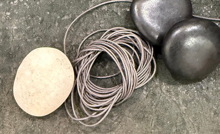 Grey parachute cord by Catherine Zadeh