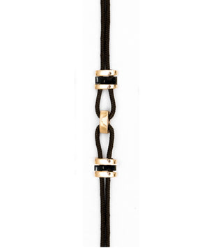Paracord  bracelet with horn and rose gold links. Unisex