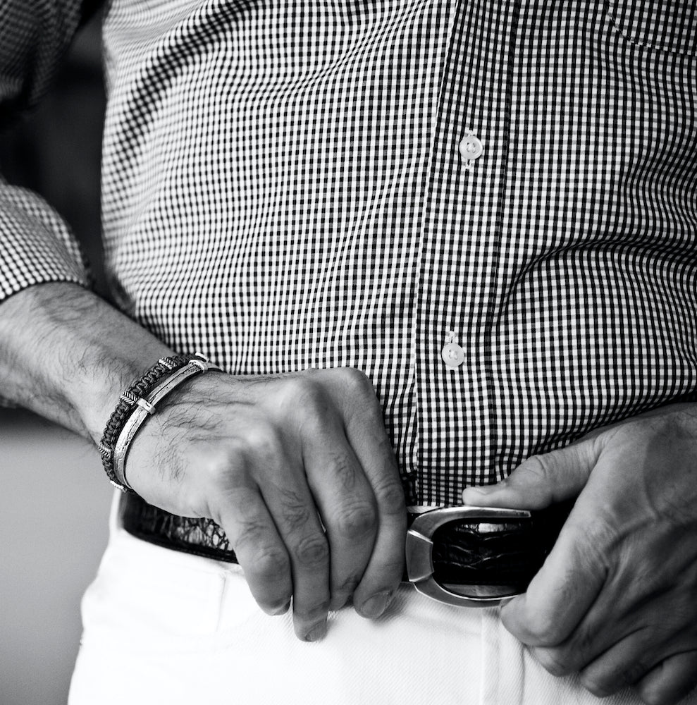 Andreas silver belt buckle