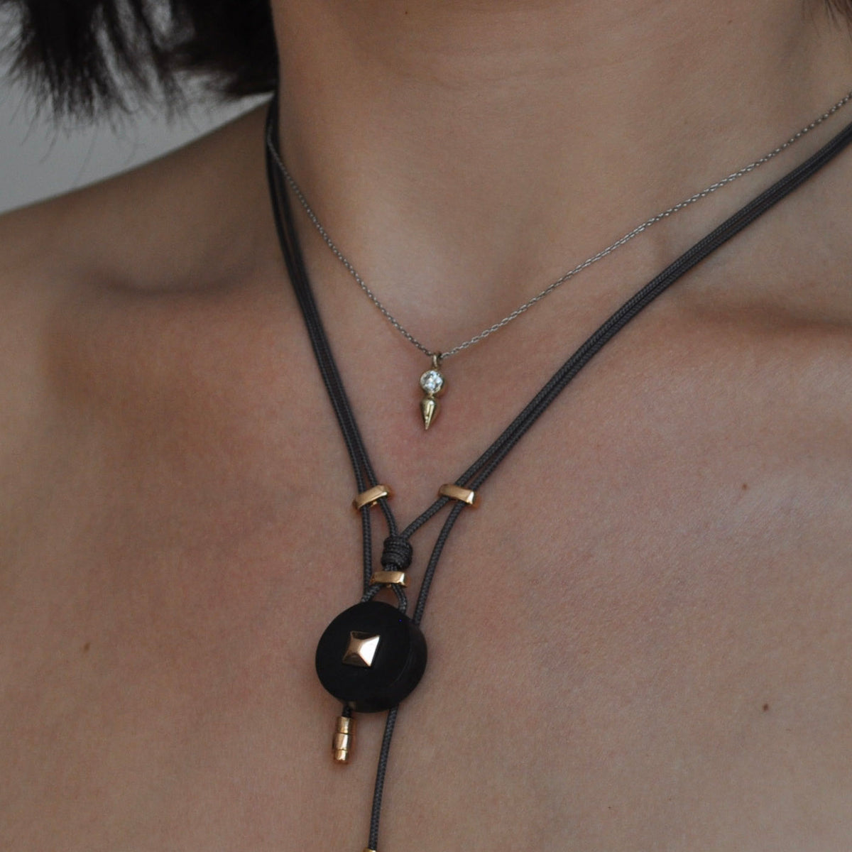 Coco horn pendant rose gold