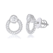 Isabel earrings with micro pave diamonds