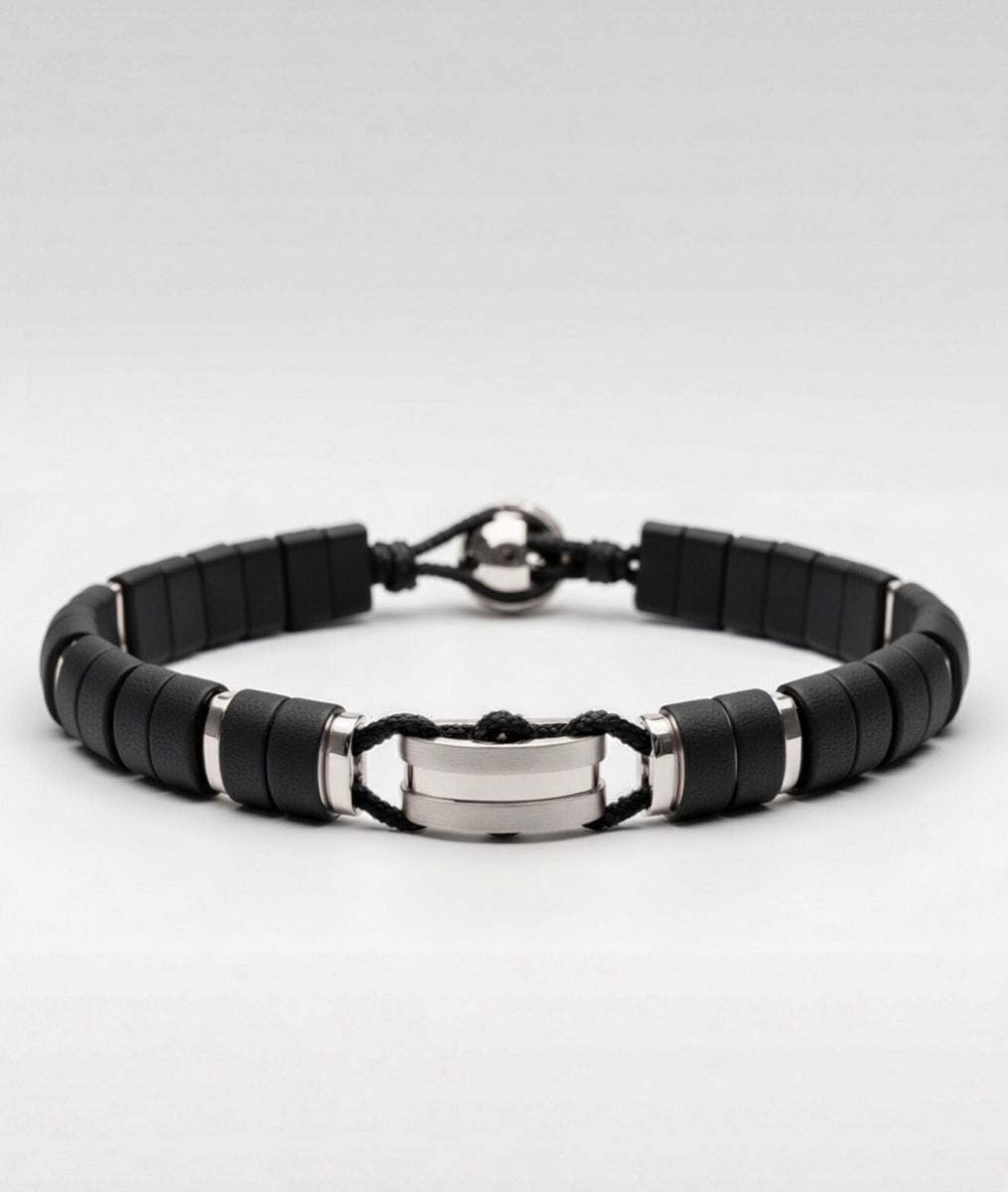 Levi Buffalo Horn & 10K White Gold Bracelet | Handcrafted by ZADEH NY