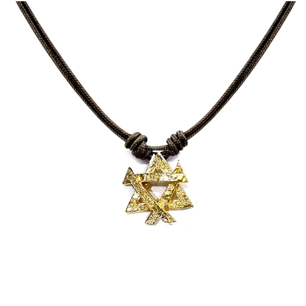 Star of David necklace in  yellow gold