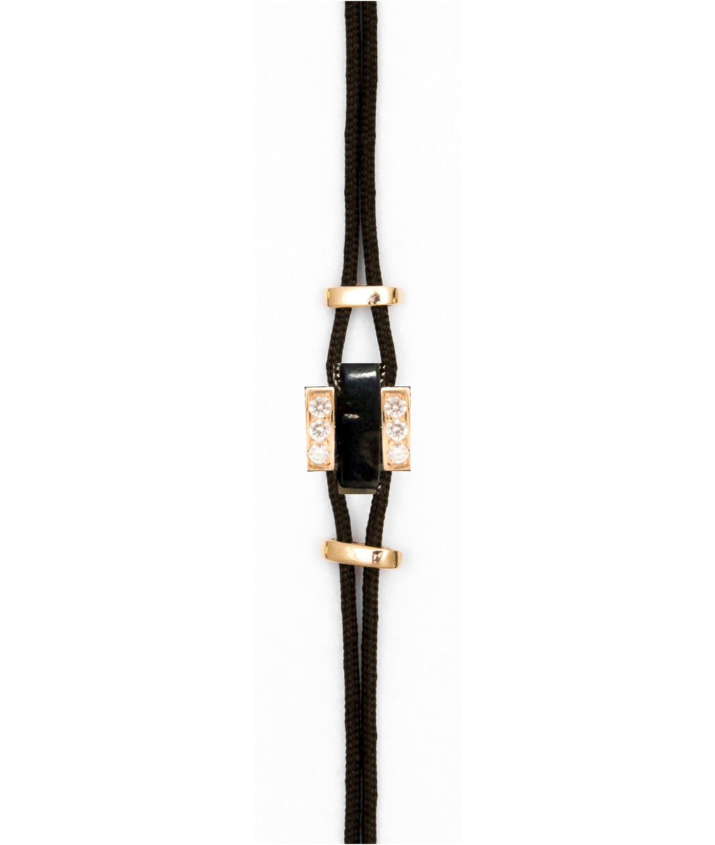 RIO BRACELET IN ROSE GOLD WITH HORN AND DIAMONDS