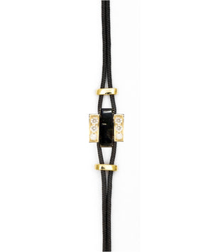 RIO BRACELET IN YELLOW GOLD WITH HORN AND DIAMONDS
