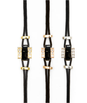 RIO BRACELET ON CORD WITH HORN AND GOLD AND DIAMONDS