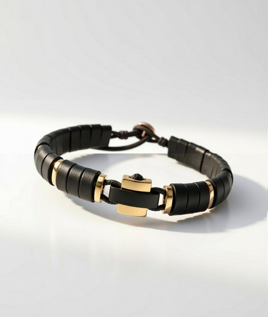 RIO 10K Yellow Gold and Buffalo Horn Bracelet | ZADEH NY