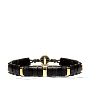Santos Bracelet with horn and yellow gold links