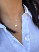 Dainty 18k yellow gold Star of David necklace on delicate chain by ZADEH NY fine jewelry