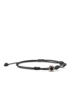 ZADEH NY Cayenne gray cord bracelet with 10k white gold Star of David tag
