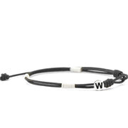 Personal initial "W" Cayenne bracelet handcrafted with our signature parachute cord.