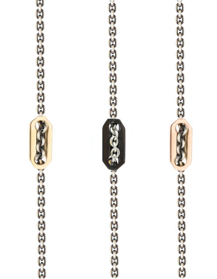 St Tropez bracelet on silver chain