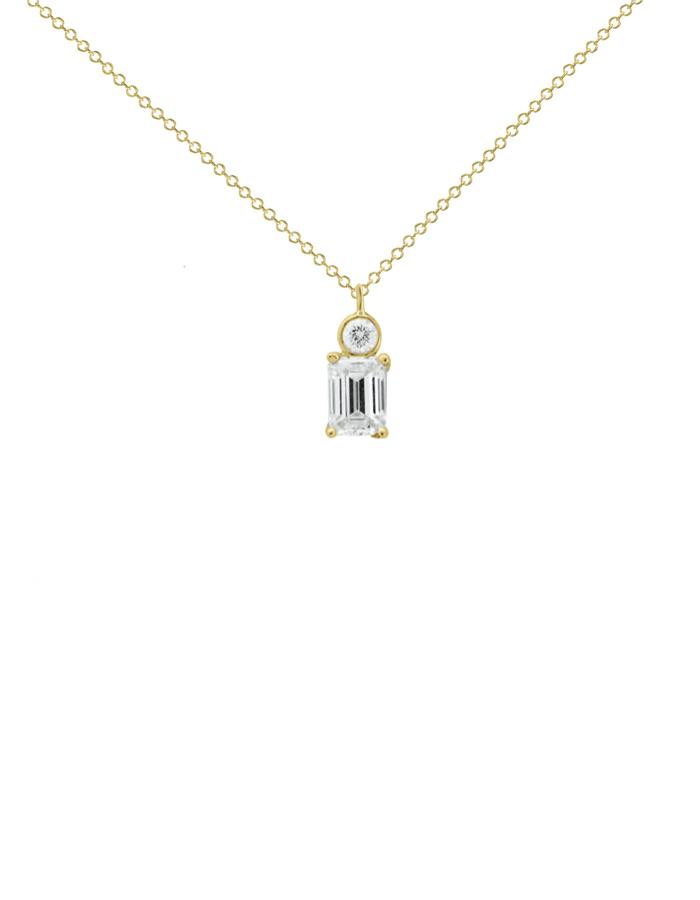 Adele pendant in 18k yellow gold with diamonds Zadeh NY 