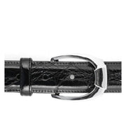 Andreas silver belt buckle Zadeh NY Sterling silver belt buckle on a black strap. Our straps, made in Italy, are detachable and available in black, dark brown, or cognac. 
