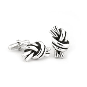 Silver Knot Cufflinks in Sterling Silver