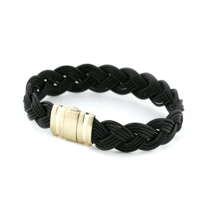 Brant Horn braided men's cuff 18k yellow gold