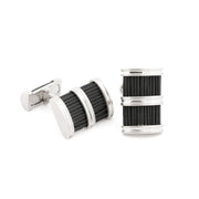 Brant horn cufflinks white gold Zadeh NY 