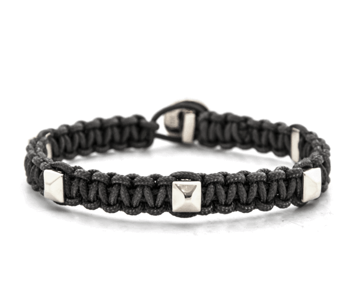 Capri Unisex Cord Sterling Silver Bracelet