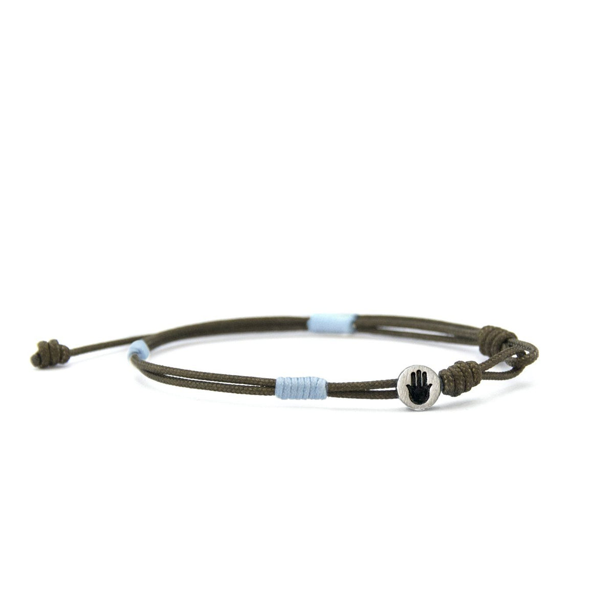 Cayenne | Hamsa Bracelets Zadeh NY 6" Grey & Blue 