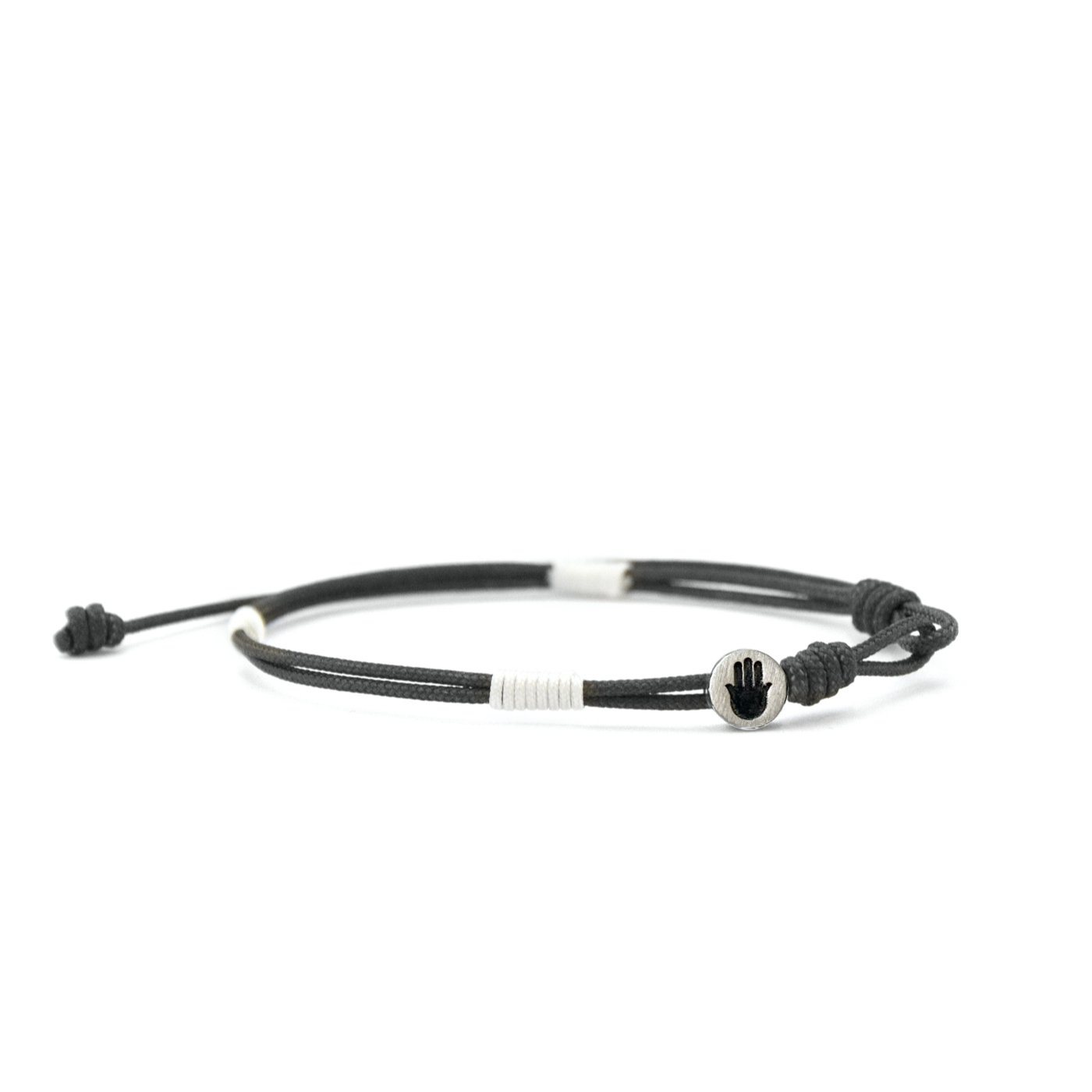 Cayenne | Hamsa Bracelets Zadeh NY 6" Grey & White 