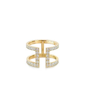Celine infinity ring yellow gold | Diamonds Zadeh NY Shop 