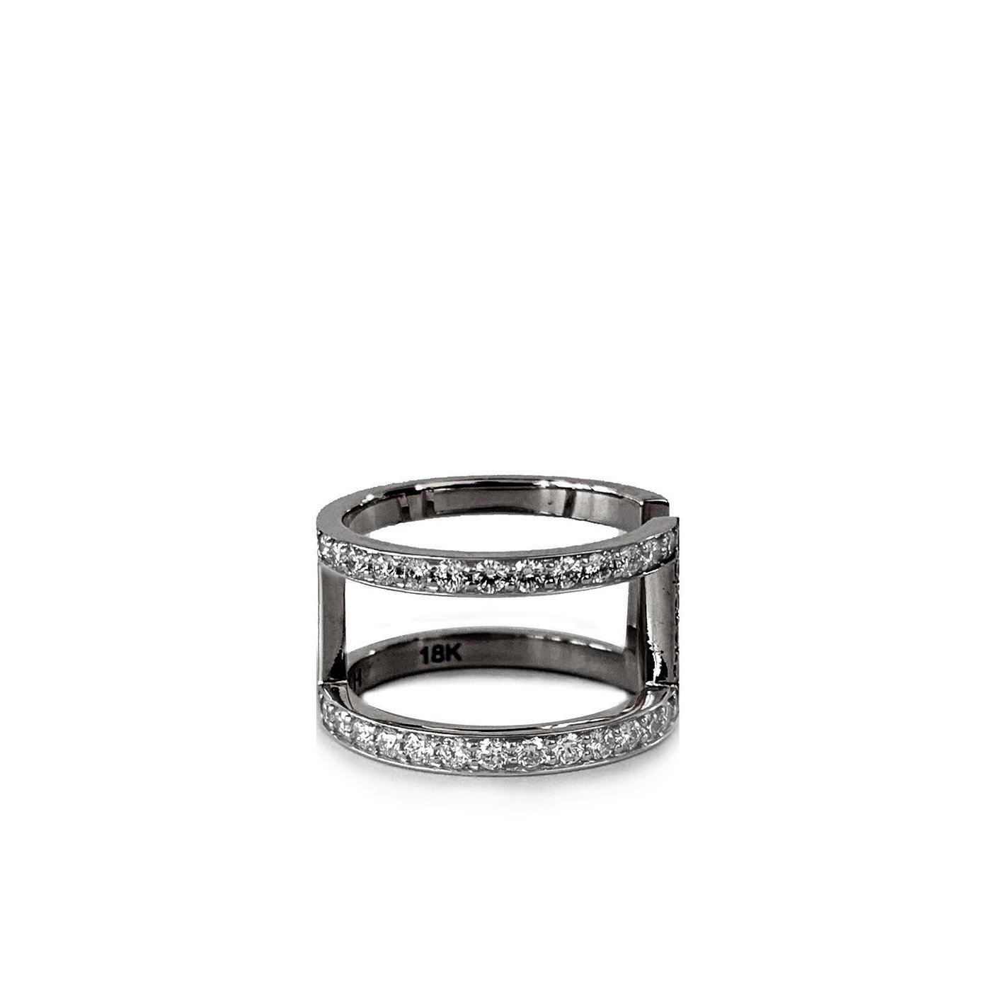 Celine ring white gold | Half diamonds Zadeh NY Shop 