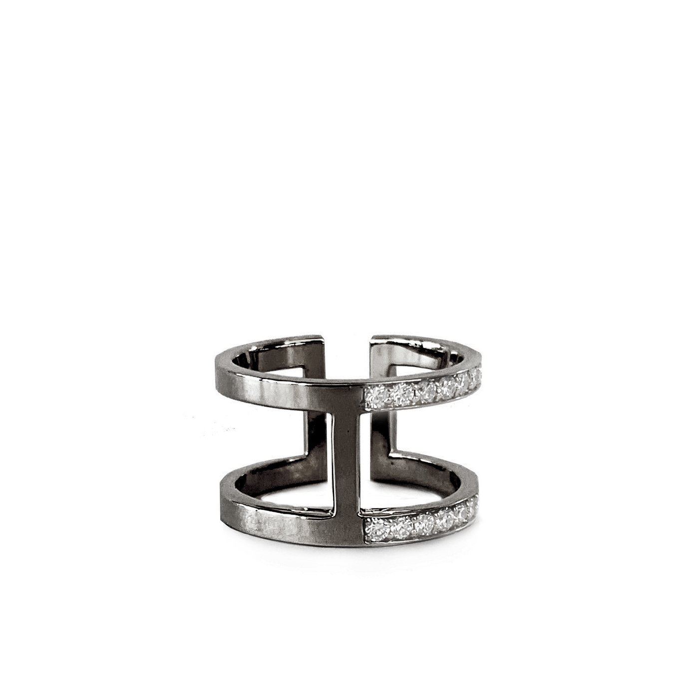 Celine ring white gold | Half diamonds Zadeh NY Shop 