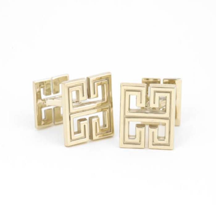 Greek key| yellow gold
