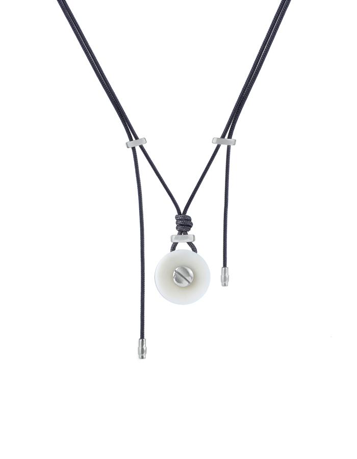 Ines taga nut pendant white gold