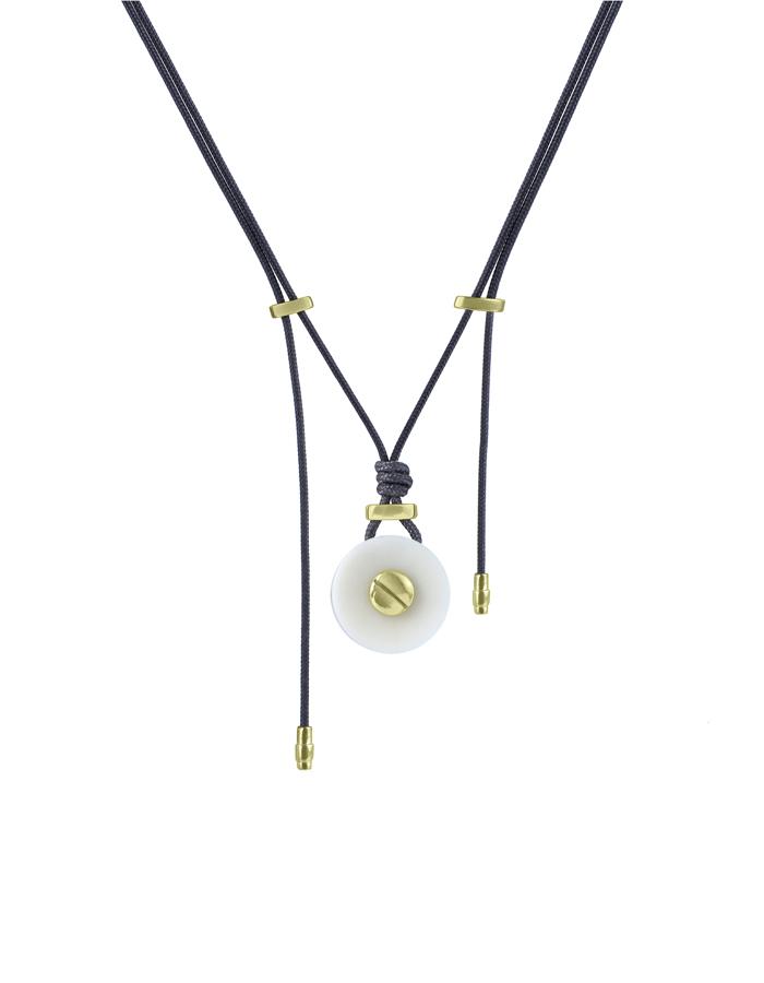 Ines taga nut pendant yellow gold Zadeh NY 