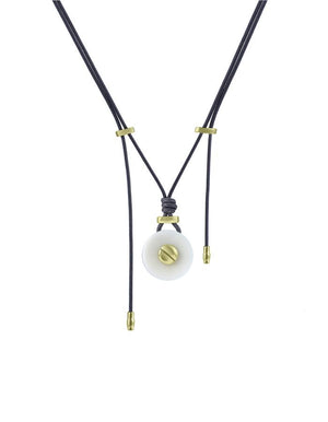 Ines taga nut pendant yellow gold Zadeh NY 