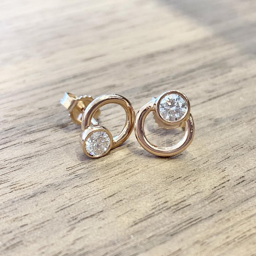 Isabel Earrings Zadeh NY Rose Gold 
