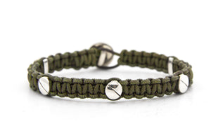 Mateo Silver Bracelets Zadeh NY Military Green 6" 