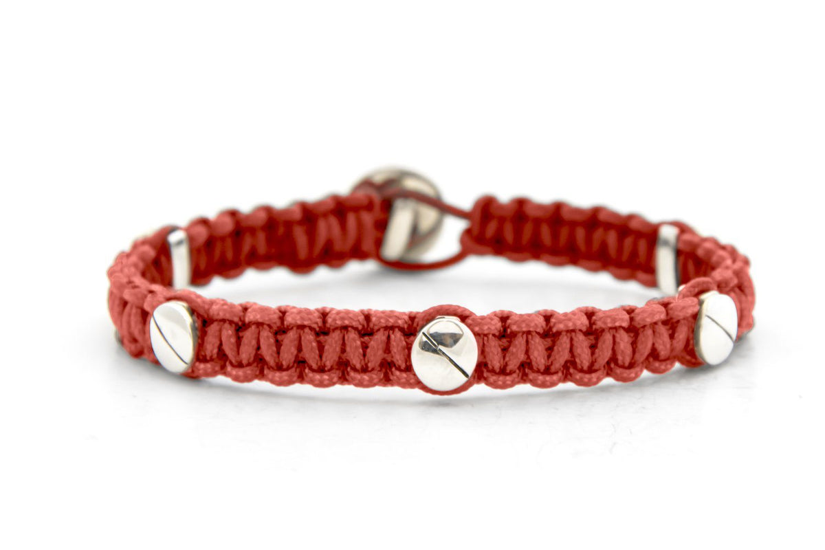 Mateo Silver Bracelets Zadeh NY Red 6" 