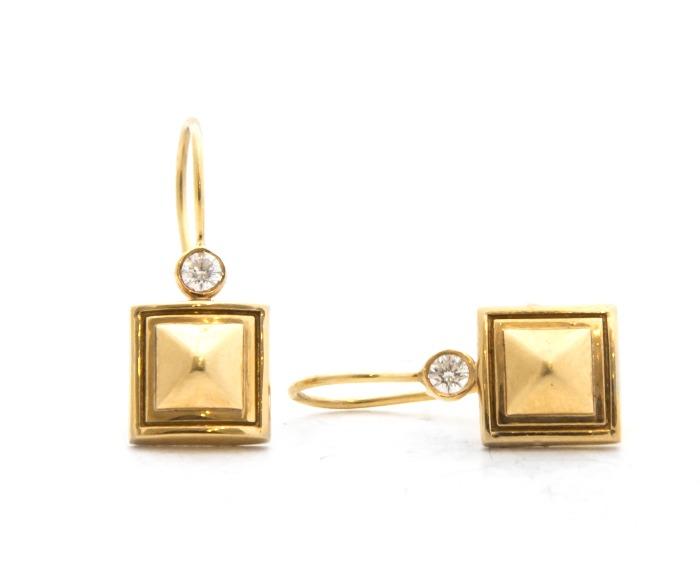 Nate Earrings with diamonds| 18Y