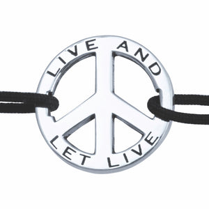 Peace bracelet Bracelets Zadeh NY 5.5" Sterling Silver Gray