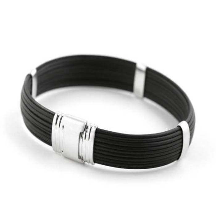Ronan buffalo horn bracelet 18kt white gold Zadeh NY 7.5'' 