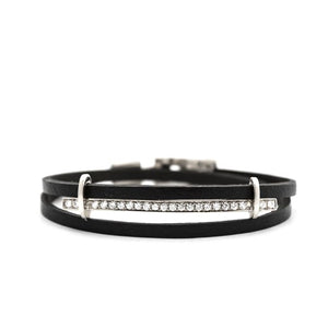 San remo leather bracelet white gold & diamonds Bracelets Zadeh NY Shop 