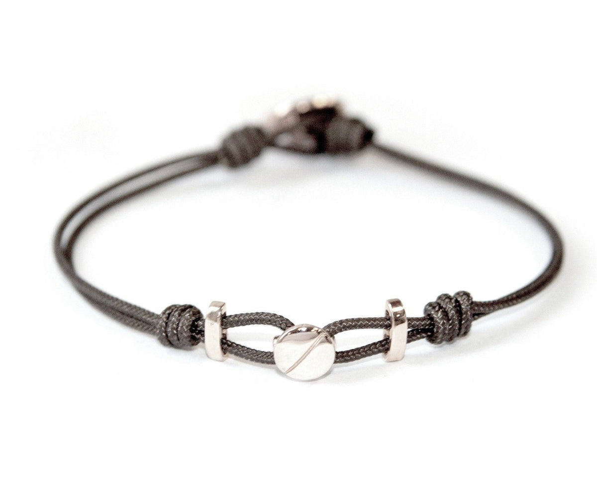 Screw cord bracelet sterling silver Bracelets ZADEH NY 