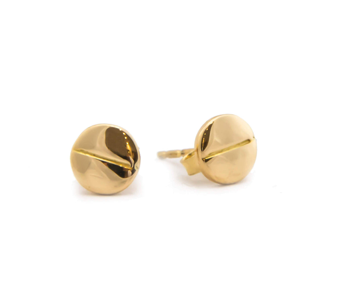 Screw Earrings yellow gold Zadeh NY 