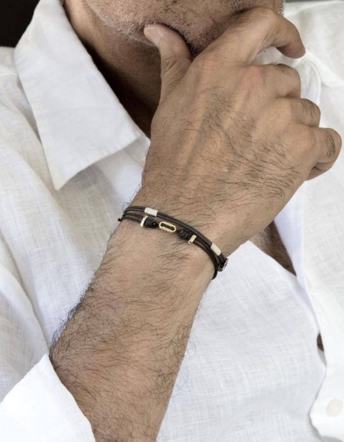 St tropez cord bracelet white gold Bracelets Zadeh NY 