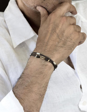 St tropez cord bracelet white gold Bracelets Zadeh NY 