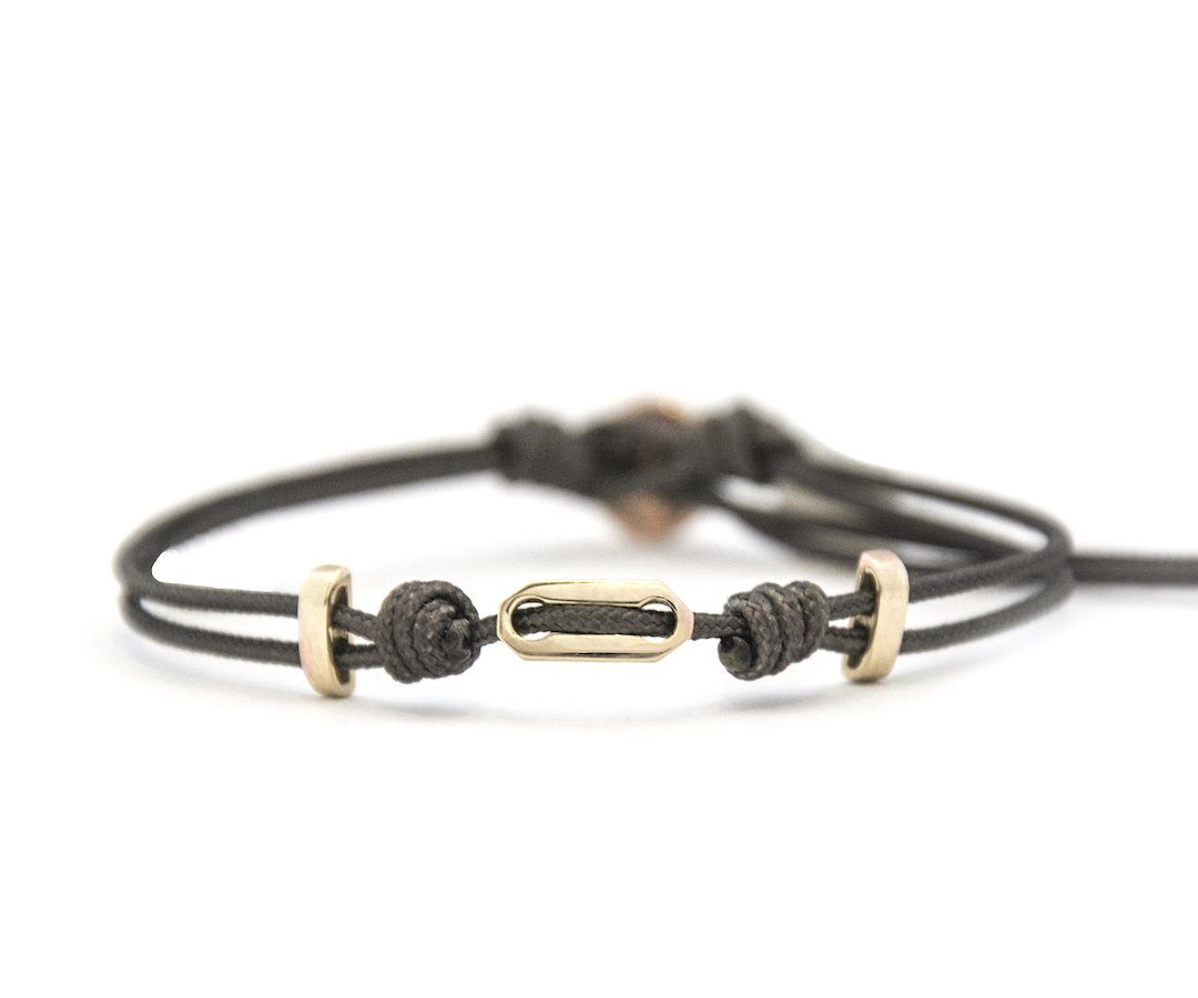 St Tropez cord bracelet yellow gold Bracelets ZADEH NY 